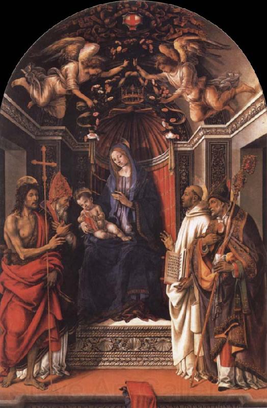 Fra Filippo Lippi Madonna and the child Enthroned with Saint john the Baptist,Victor,Bermard and Zenobius